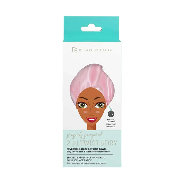 Relaxus Beauty Twist & Dry serviette réversible rose