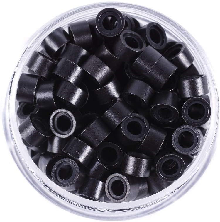 Anneaux noirs avec silicone pour extension